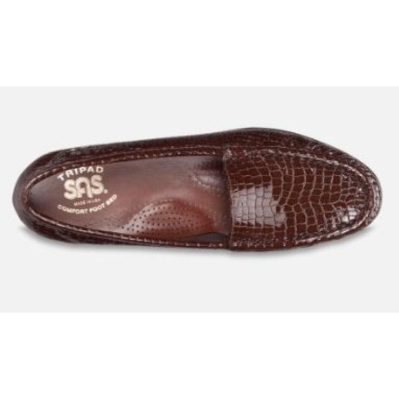 SAS Women's Simplify everyday Slip On Loafer Brown supple leather size 8m pre-ow - Picture 4 of 16